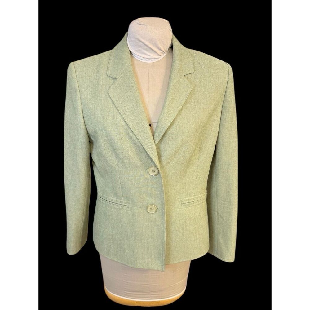Le Suit Vintage Textured Blazer 2-Button Front Structured Sz. 12 Career Academia - Picture 2 of 14